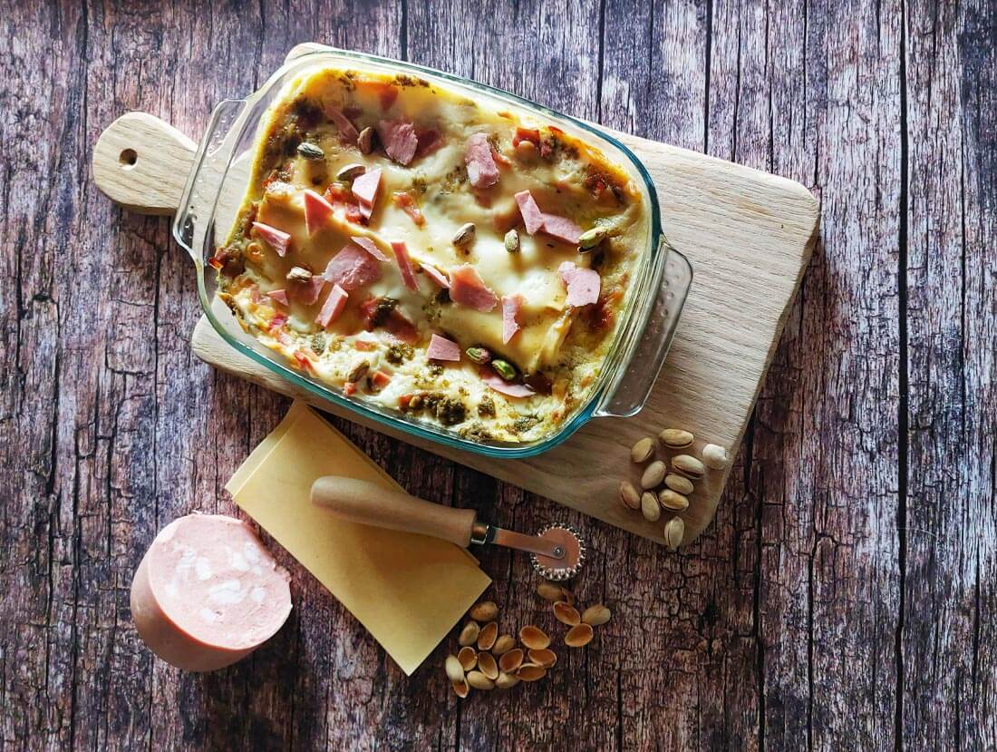 Salumificio Segata Lasagne pistacchio e mortadella